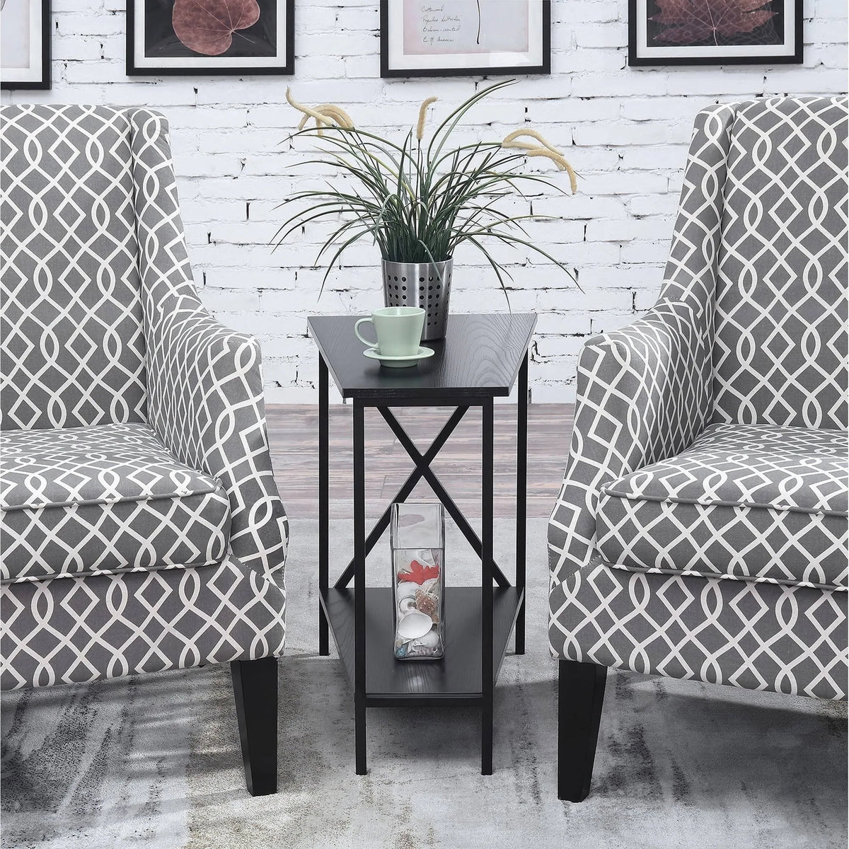 Weathered Grey Wedge End Table I619