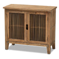 2-Door Wood Accent Storage Cabinet Medium Oak I763