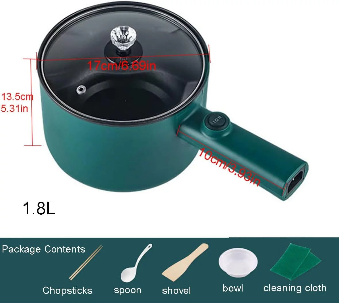 1.8L Non-Stick Electric Hot Pot F4633