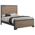 Queen Bed in Brown and Light Taupe K544333