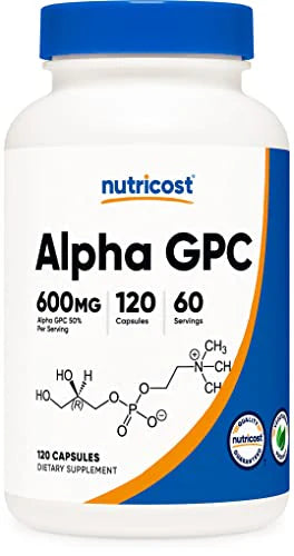 Alpha GPC 600mg 120 Vegetarian Capsules Non-GMO Gluten Free T694422