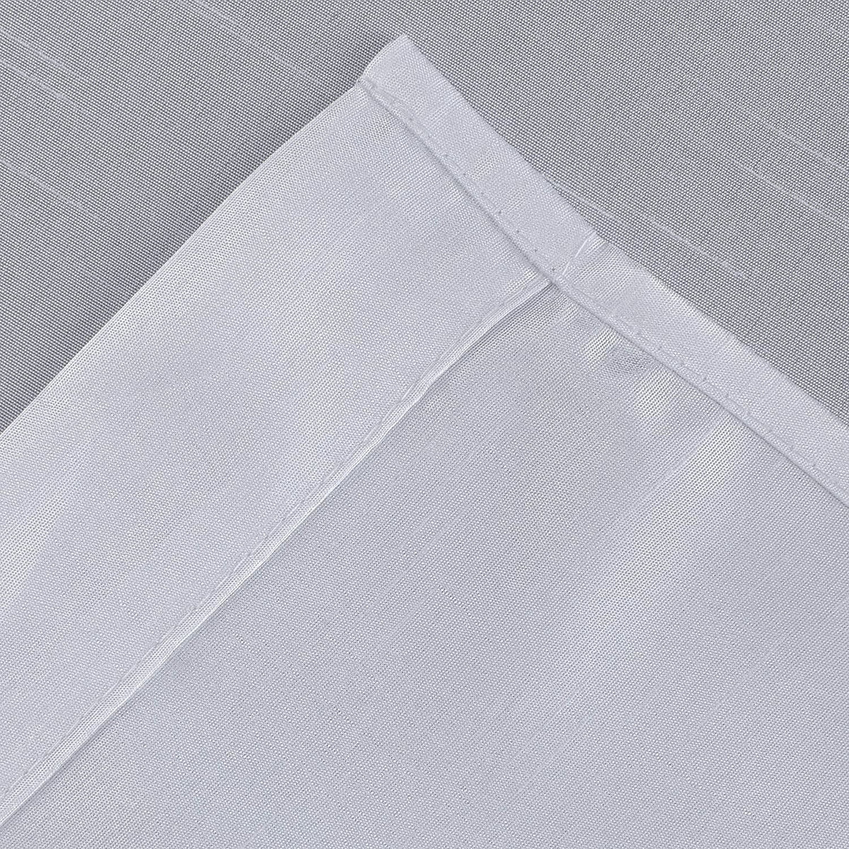White 2 Panel Faux Silk Solid Curtain Drapes with Bronze Grommet 108" x 63" L A67285