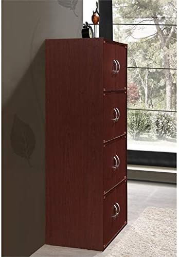 4 Shelf 8 Door Mahogany Bookcase U7935