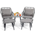 5 Piece Wicker Bistro Patio Conversation Furniture Set F180