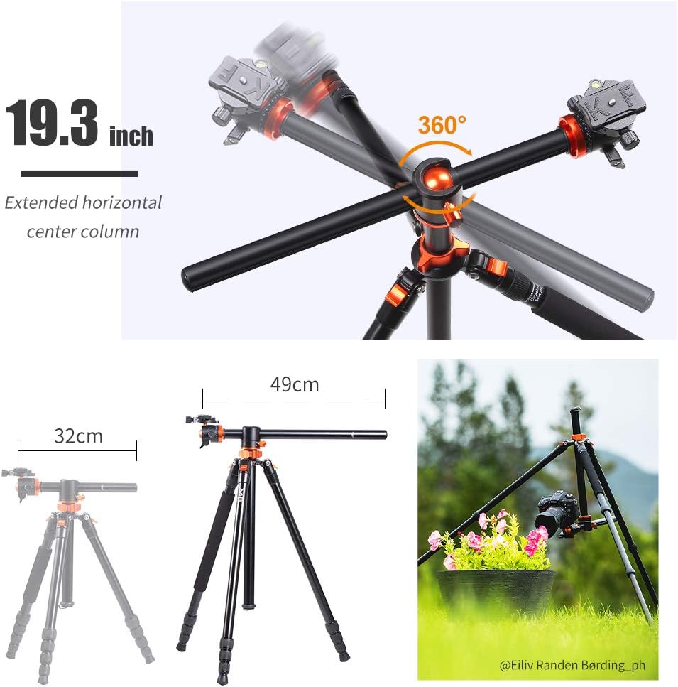 94 Inch 4 Section Aluminium Camera Tripod with 360 Degree Ball Head Quick Release Plate C8399