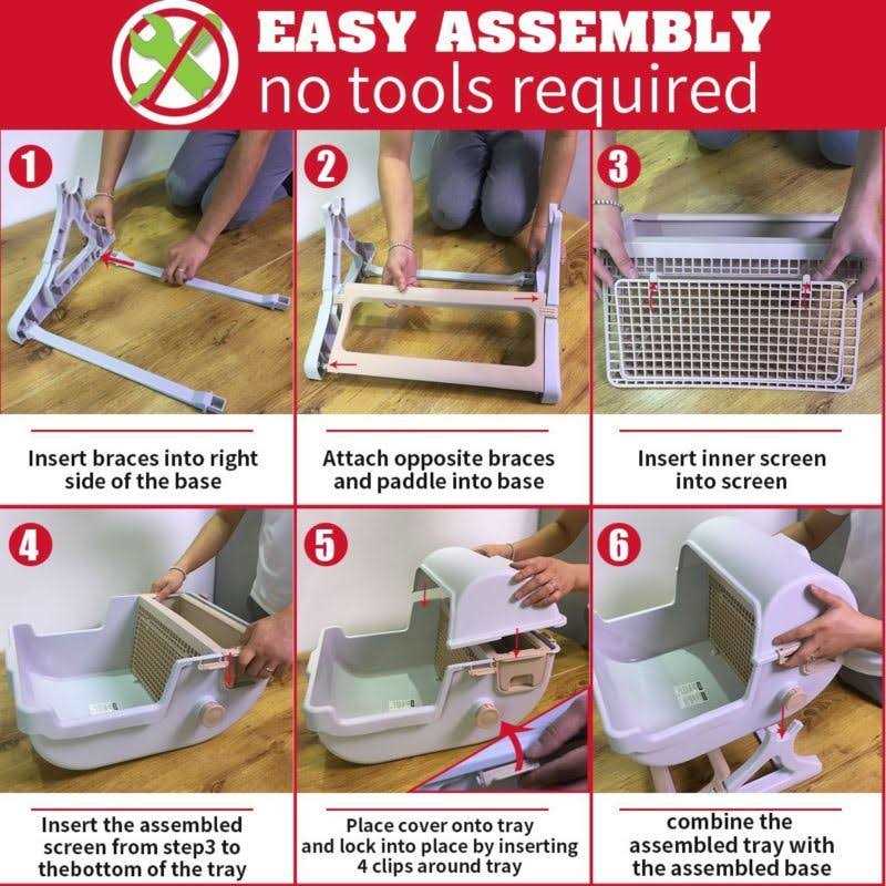 Semi-Automatic Cat Litter Box Z8343