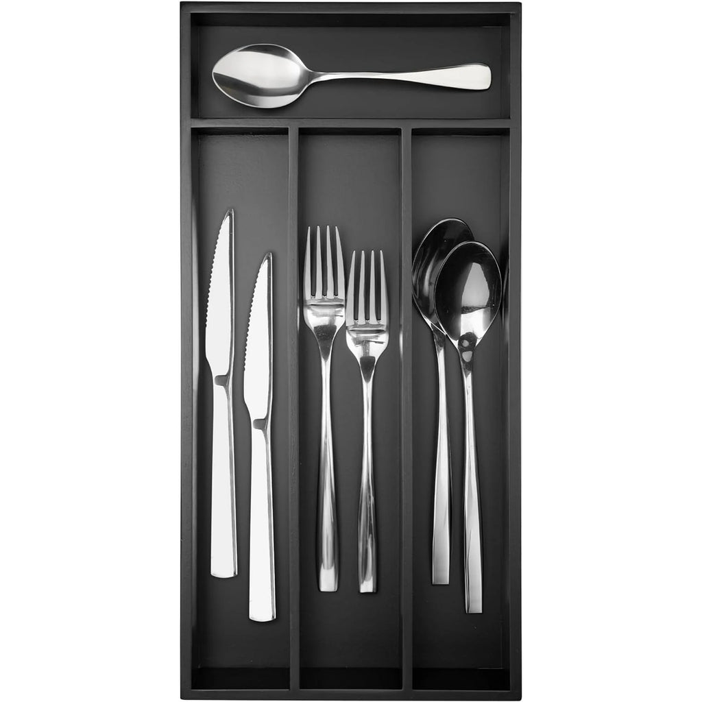 4 Slot Acacia Silverware Drawer Organizer Z89656