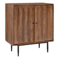 Brown Wood Cabinet with 2 Shelves Z2333