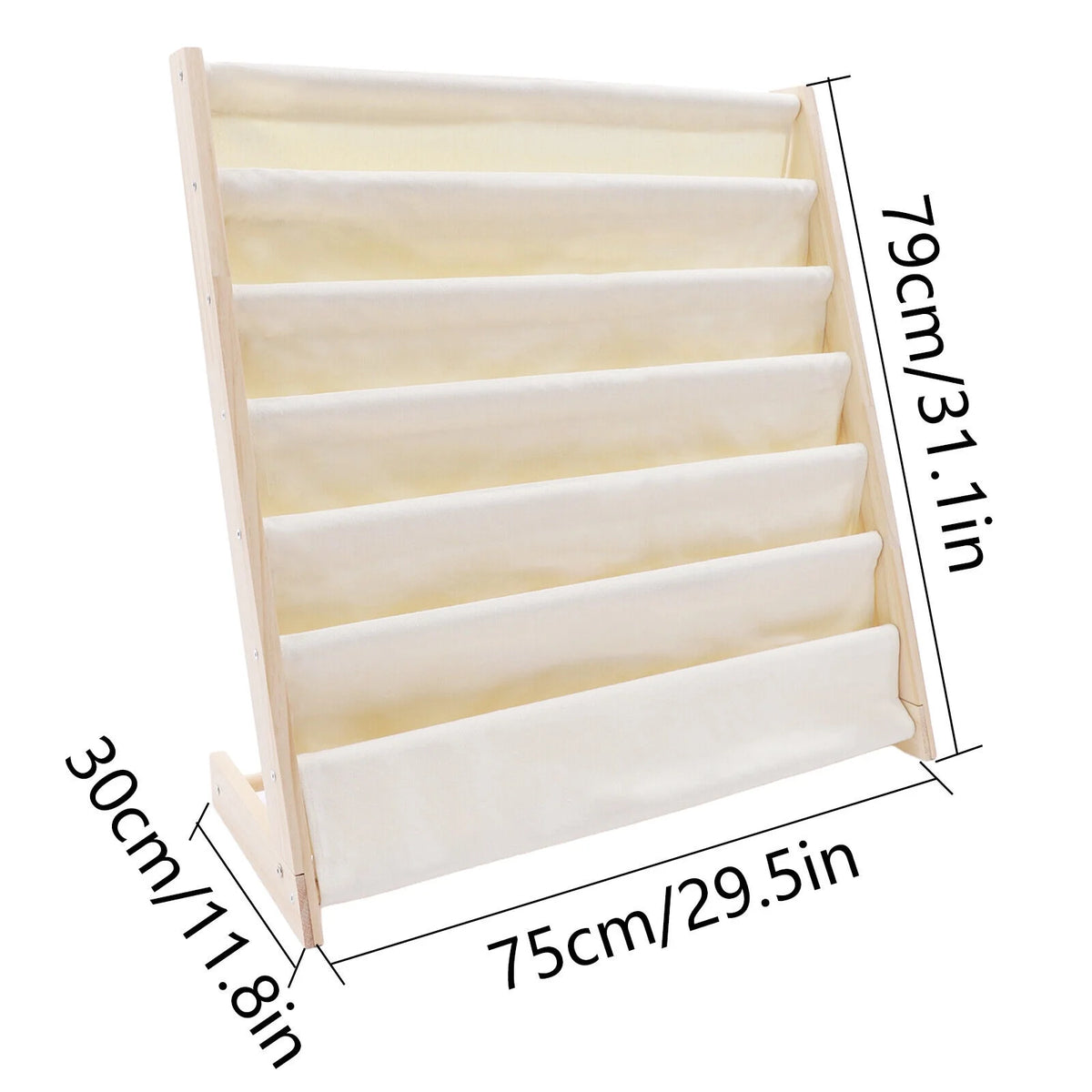 Wooden 6 Tier Kids Bookshelf Y44032