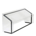Acrylic Single Sided Sneeze Guard with Aluminum Frame, 48 Length x 12.19 Depth, Black X263406