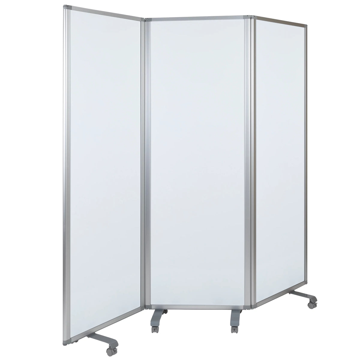 Mobile Magnetic Whiteboard Partition with Lockable Casters R491