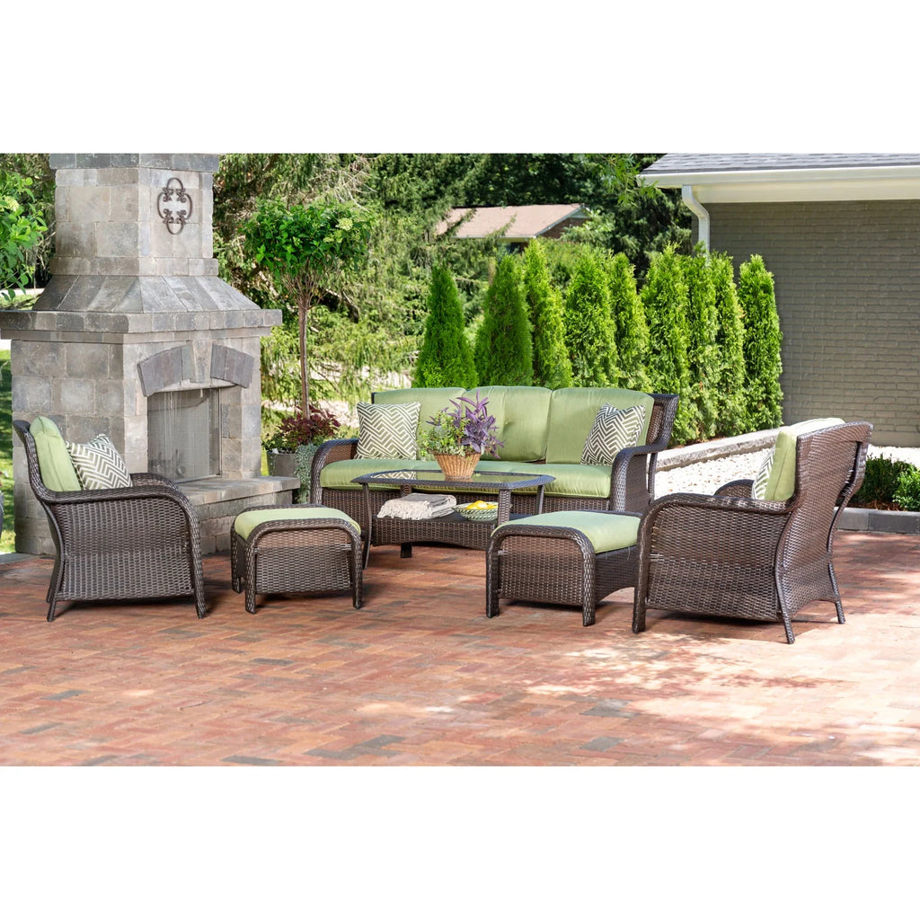 6-Piece Wicker and Steel Outdoor Conversation Set T2386