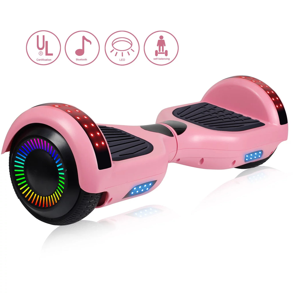 Orange and Gray Self Balancing Hoverboard with LED Lights and Bluetooth D537565