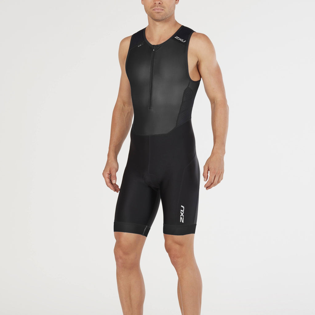 Black Front Zip Trisuit V703