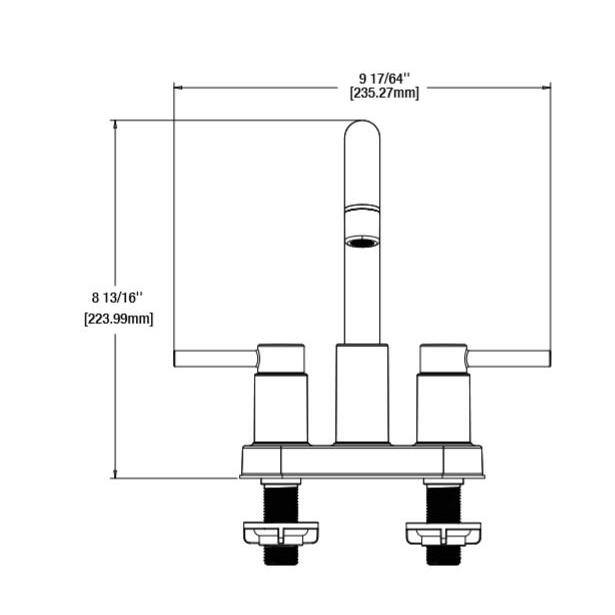 4 in. Double Handle High-Arc Bathroom Faucet Matte Gold R14875