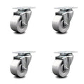 Semi Steel Swivel Caster Set of 4 with 3x22 Wheels J347