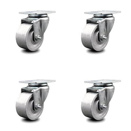 Semi Steel Swivel Caster Set of 4 with 3x22 Wheels J347