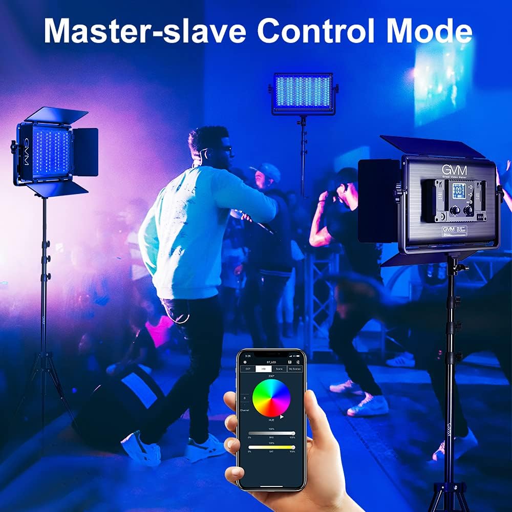 RGB LED Video Light 65W 2 Packs Aluminum Alloy J161093