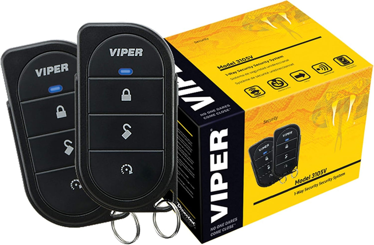 1-Way Car Alarm Keyless Entry Black C287182