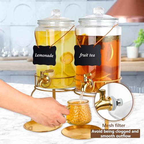 2 Pack 1 Gallon Beverage Dispenser with Stand B48014