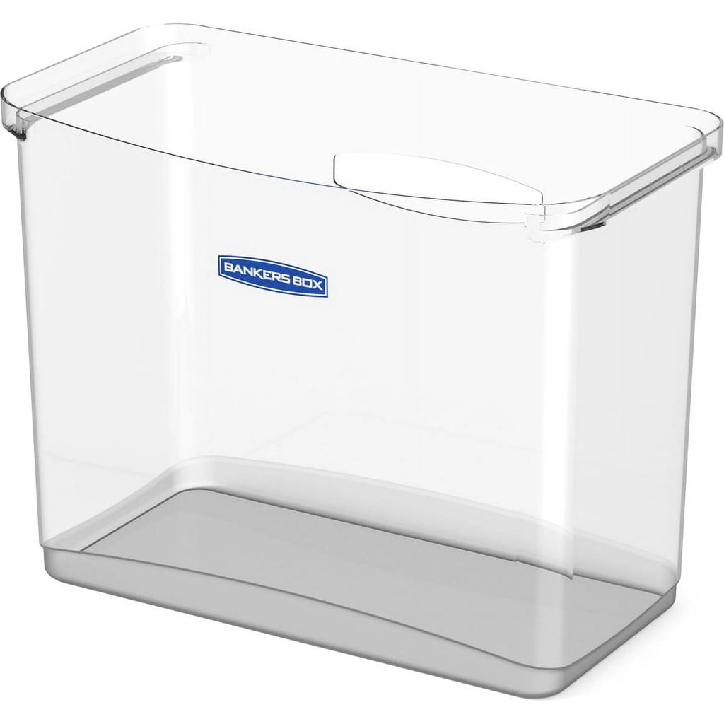 Open Desktop Storage Bin with Hanging Rail, Handle, Durable Polypropylene, Bundle of 2 E1897