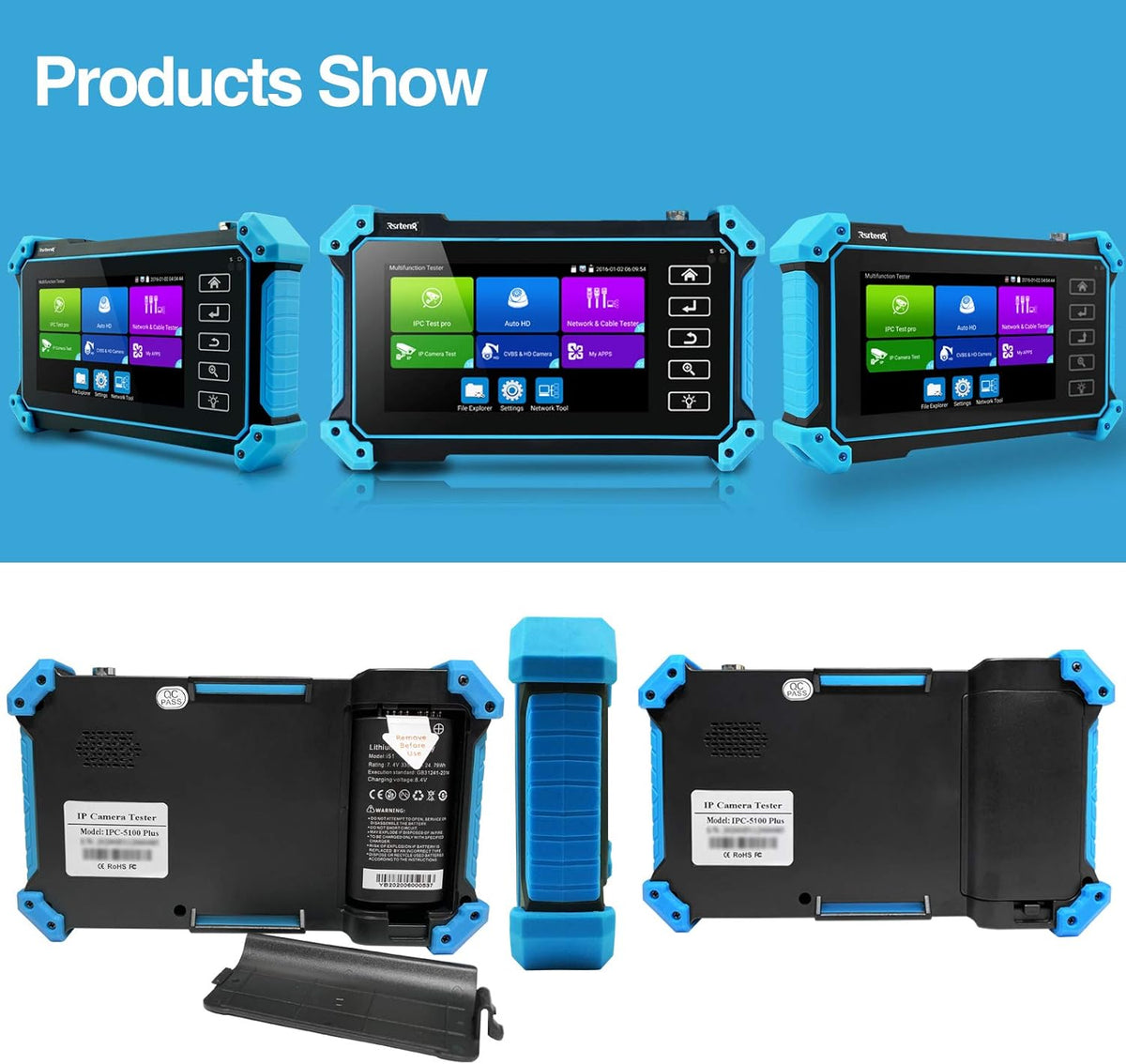 5inch IPS Touch Screen IP Camera Tester M789