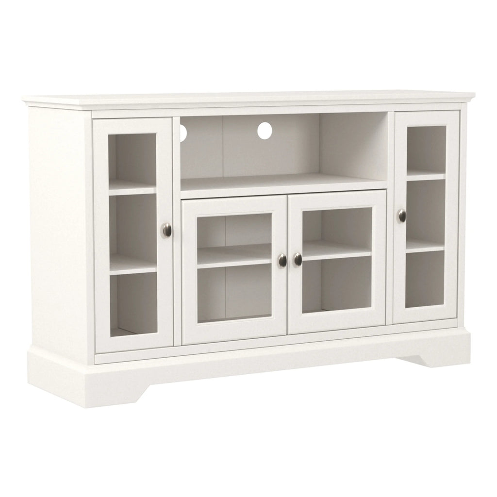 White Wood Media Storage TV Stand Console Z5302
