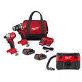 18-Volt Lithium-Ion Brushless Cordless Compact Drill/Impact Combo Kit with 2 Batteries, Charger, Bag & 2 Gal Vac H743