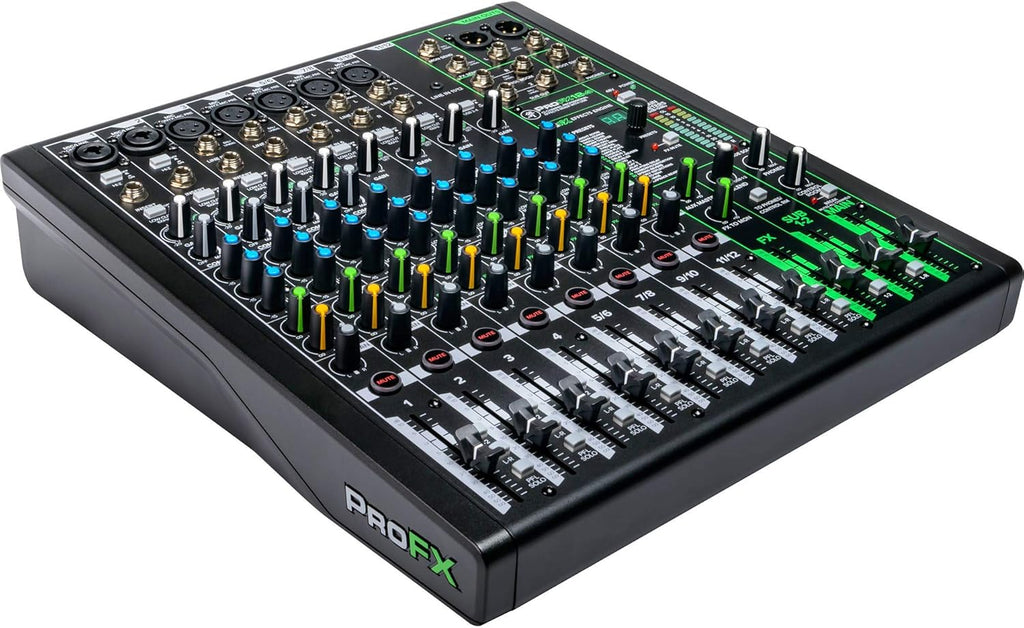 12-Channel Unpowered Mixer with TRS Cable, XLR Cable, Adapter and Cable Ties D28344