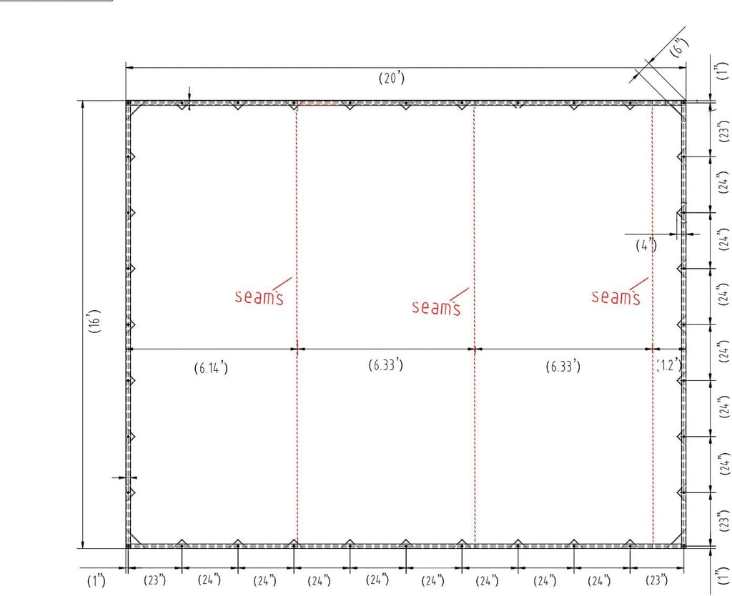 16' x 20' Green Canvas Tarp 12oz Water Resistant Z830090