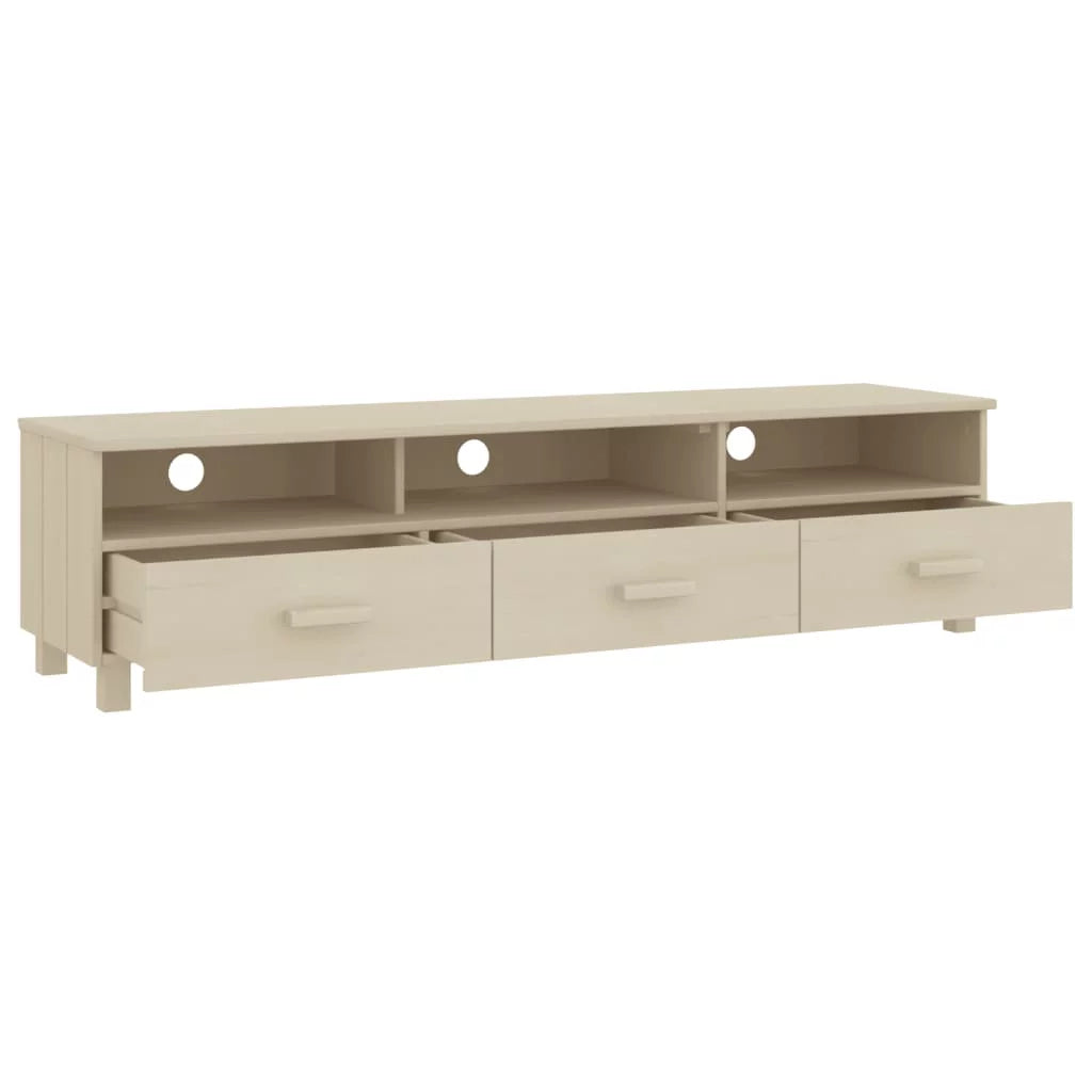 Honey Brown Solid Wood Pine TV Stand A7403