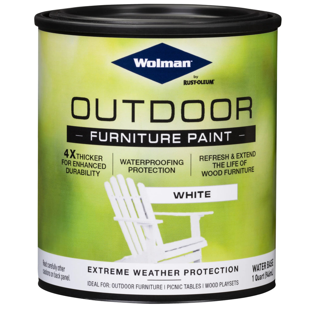 White Outdoor Wood Furniture Paint Quart 2 Pack L258