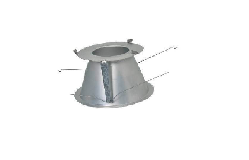 8x22 Conical Reflector with White Flange Y11726