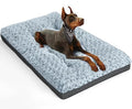 Grey Washable Plush Dog Bed, 35"x23" F4266