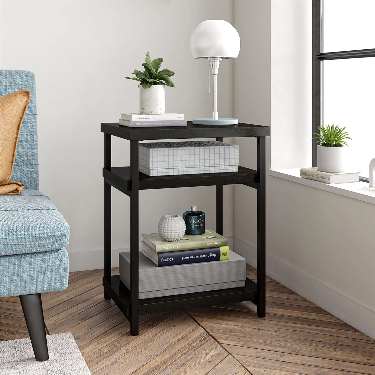 Brown Oak End Table I513