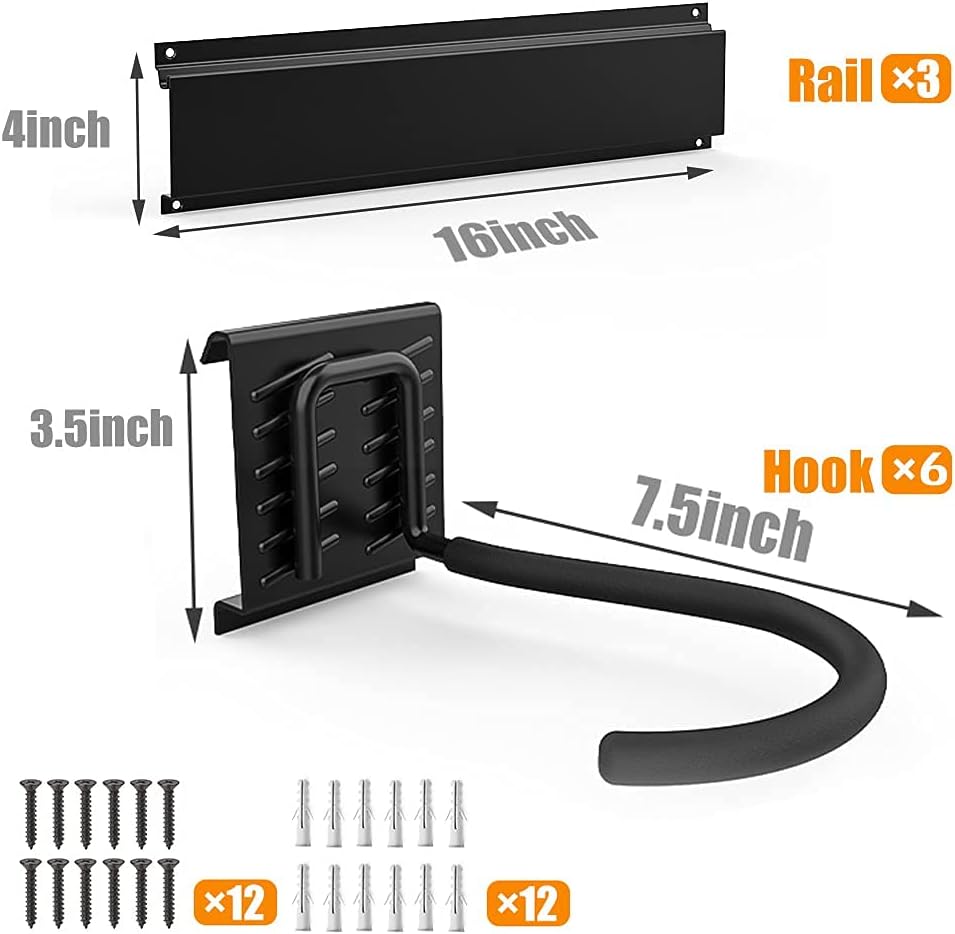 6 Bike Wall Mount Bike Storage Rack J7703
