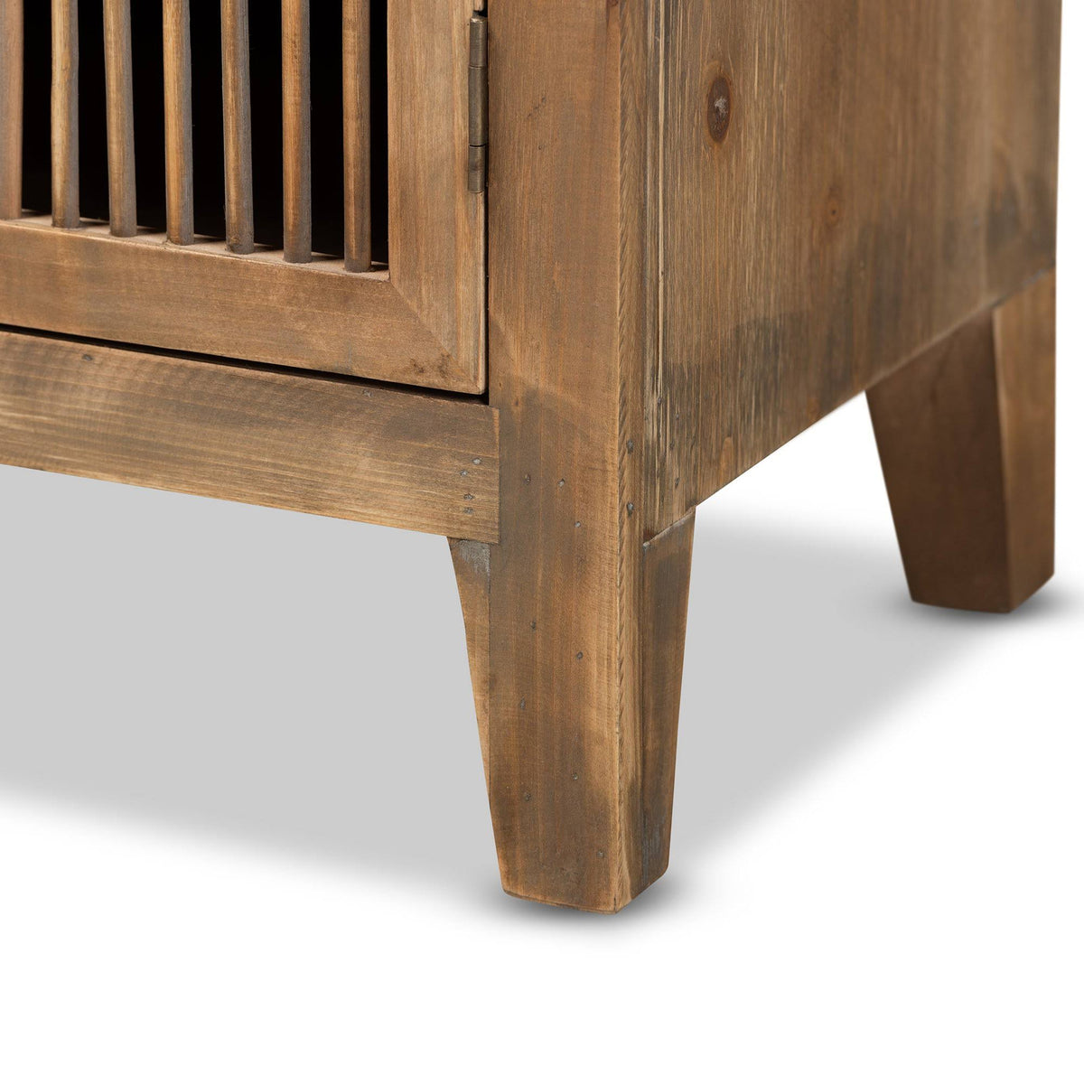 2-Door Wood Accent Storage Cabinet Medium Oak I763