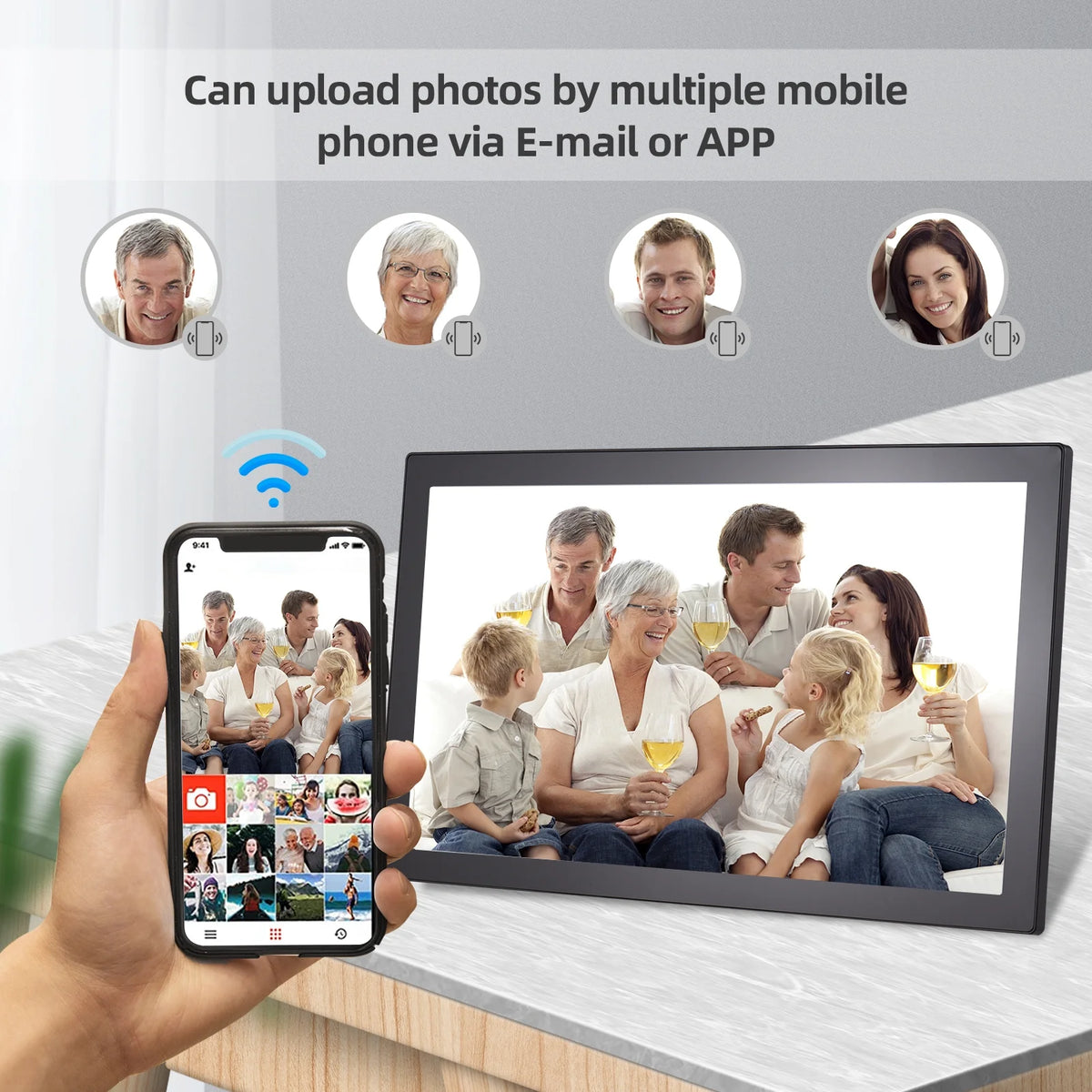 21.5-Inch IPS WiFi Digital Photo Frame with 16GB Storage X7274