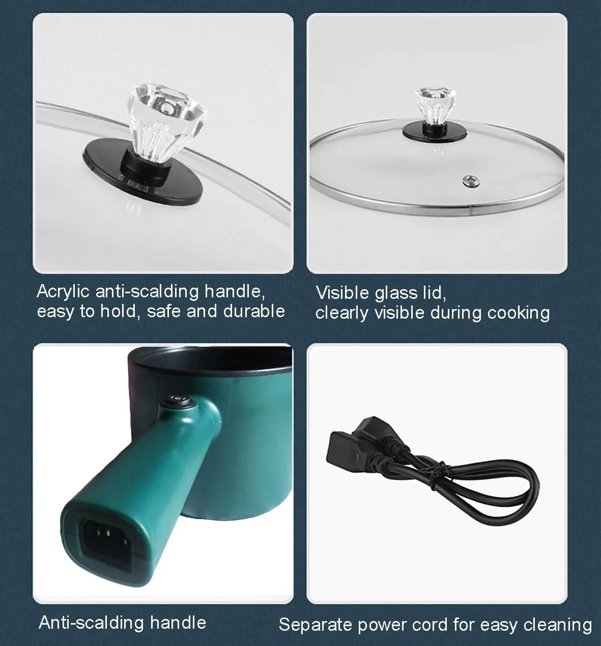 1.8L Non-Stick Electric Hot Pot F4633