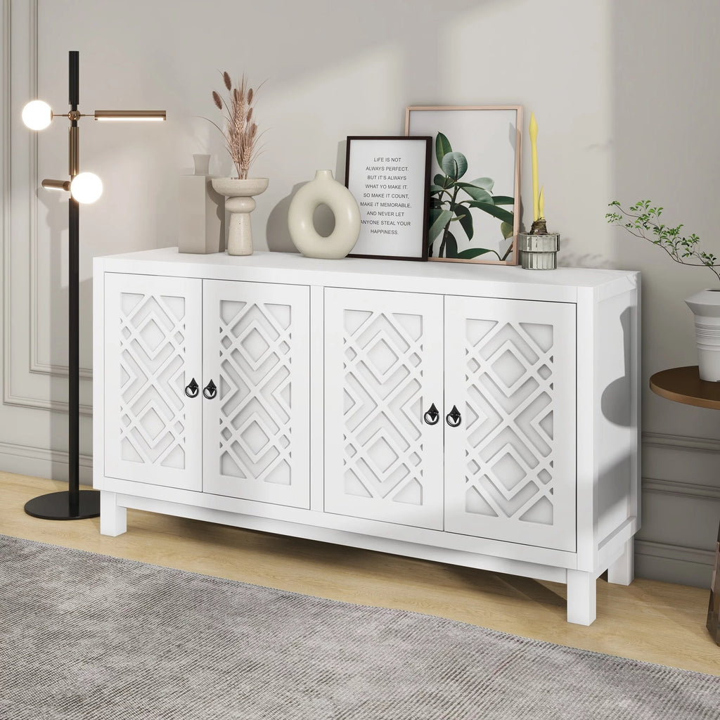4 Door Black Buffet Cabinet T83057