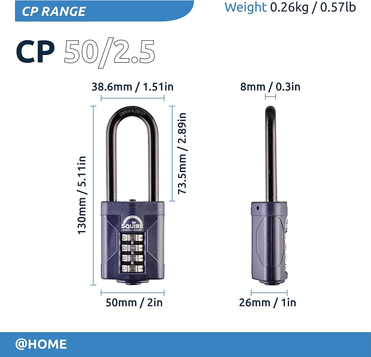 Blue 60 mm Alloy Steel 5 Wheel Combination Padlock, Pack of 2 O9692
