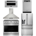 36 Gas Range, Range Hood, Refrigerator, Dishwasher and Microwave M77081