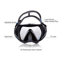 Diving Goggles, Snorkel And Adjustable Fins U691440