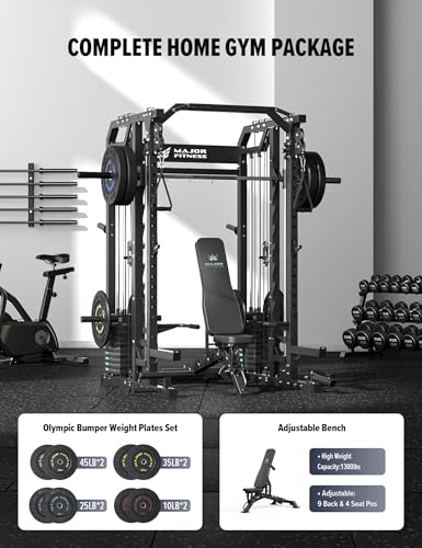 All-in-One Home Gym Squat Rack with Aluminum Pulley Set K25333