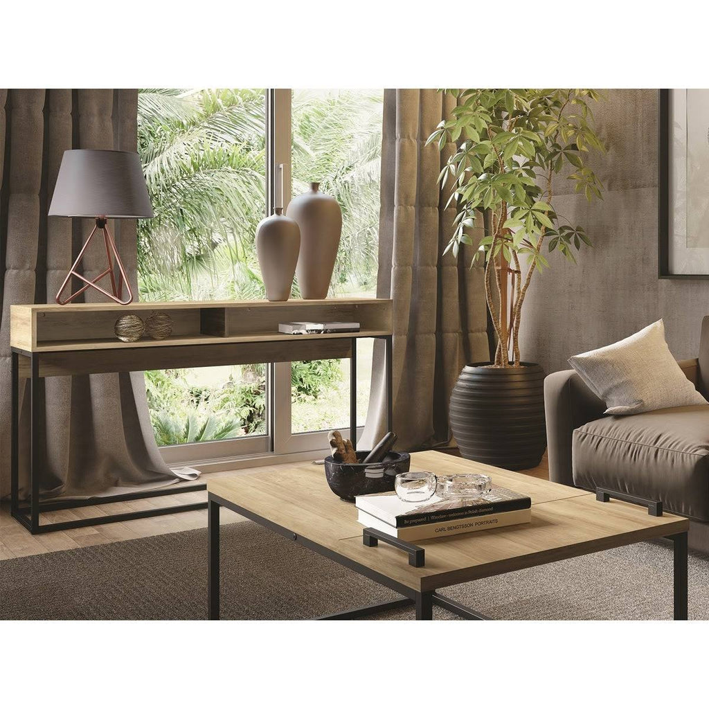 Console Table with Black Metal Frame W7652