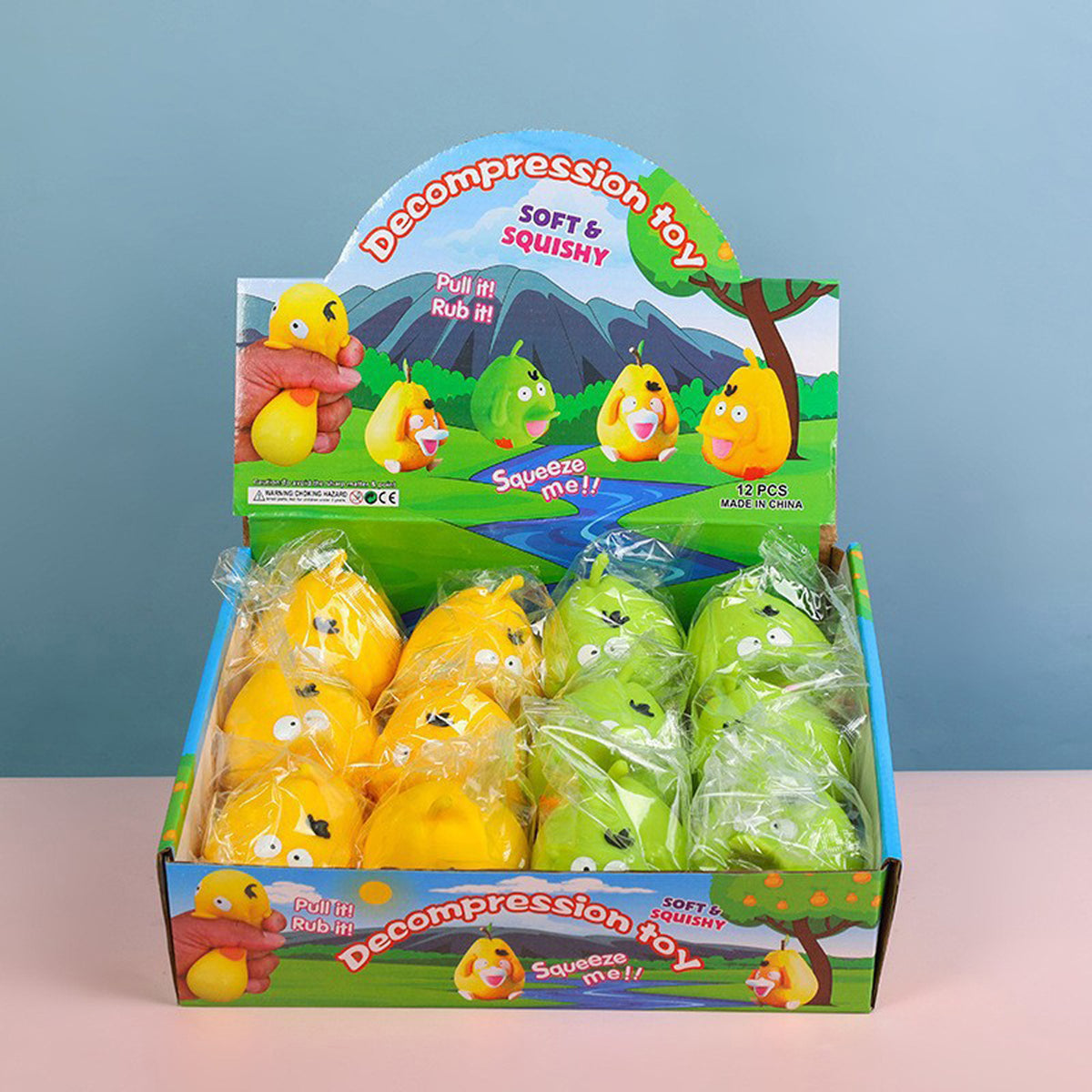 Sensory Squeeze Toy Cartoon Duck Pear C61138