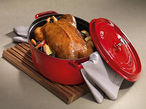 Oval 37 cm 8 L Cherry Red Cast Iron Roaster L679