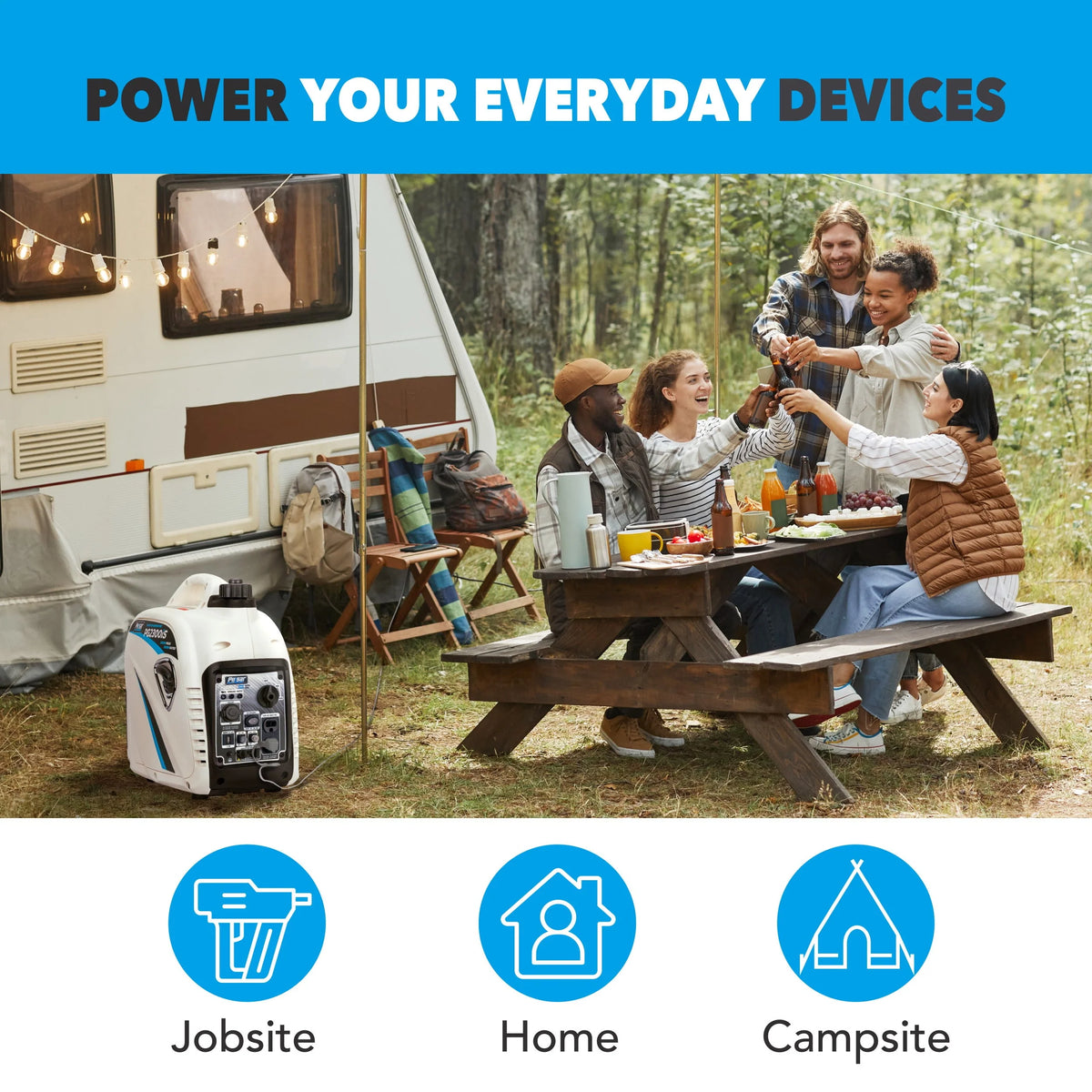 2300-Watt Super Quiet Gas Powered Inverter Generator H510005