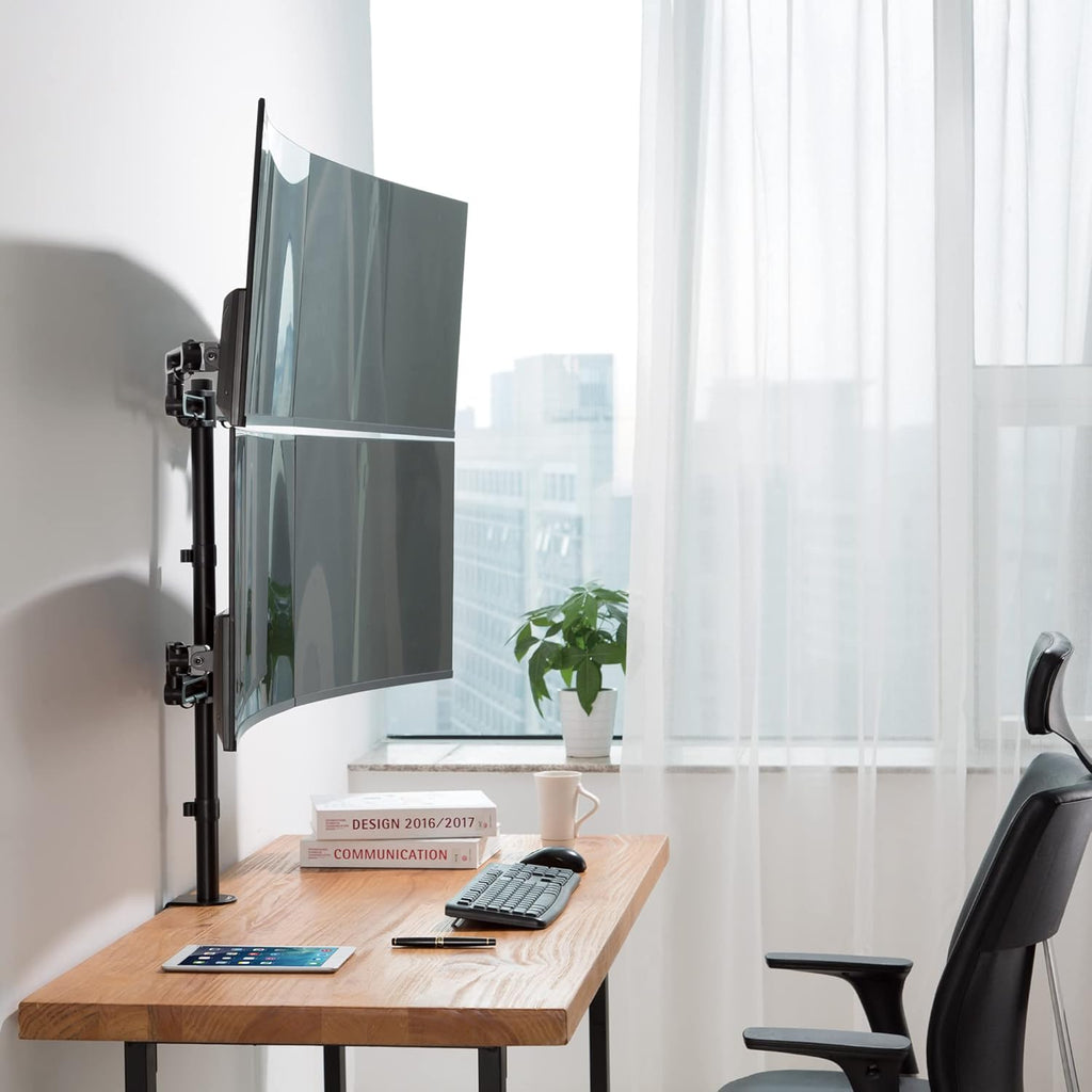 Quad Monitor Desk Stand with 4 Articulating Arms E8498