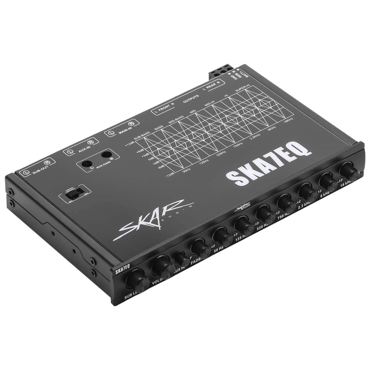7 Band Car Audio Graphic Equalizer with Aux Input V6923